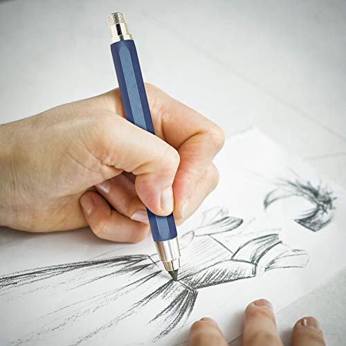 5.6Mm Mechanical Pencil Lead Holder With Clip Metal Mechanical Clutch With Built-In Sharpener Automatic Graphite Pencil Lead Pencil For Construction, Draft Drawing, Crafting, Art Sketching #TOP4