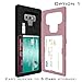 Galaxy Note 9 Case, SKINU [Note 9 Wallet Strap] Note 9 Charger Dual Layer Hidden Credit Holder Card Case with Wrist Strap Inner USB Type C Adapter and Mirror for Galaxy Note 9 (2018) - Rose Gold