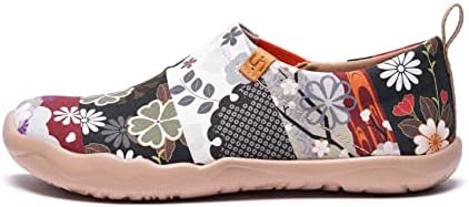UIN Women's Casual Loafers Travel Painted Walking Slip On Lightweight Comfortable Canvas Fashion Sneakers Hana (41)