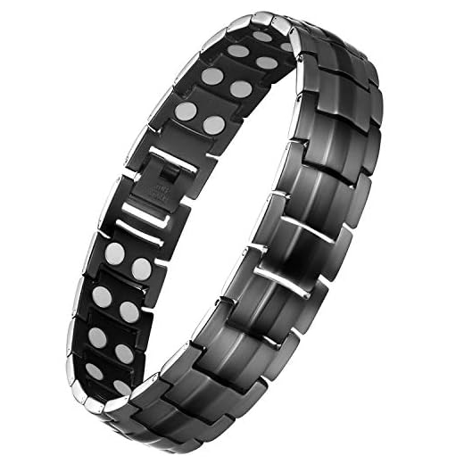 Wincone Magnetic Bracelets For Men Arthritis & Carpal Tunnel Syndrome Pain Relief, Stainless Steel Magnetic Therapy Bracelet with Ultra Strength 44Pcs 3500 Gauss Magnets, Adjustable