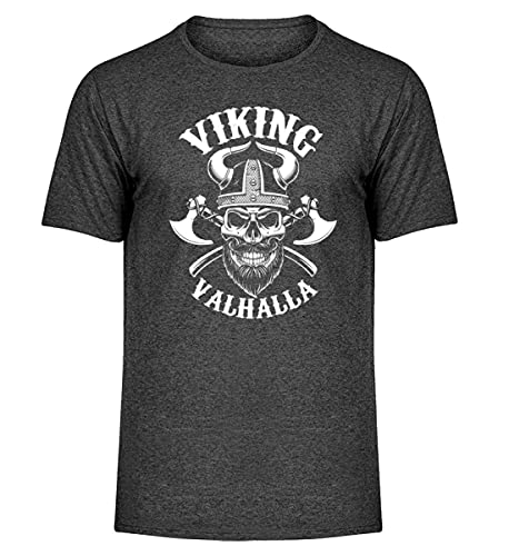 Generisch Viking Valhalla – Maglietta da Uomo Wikinger-Schmiede Half Gott Walhalla Grigio Scuro XXL
