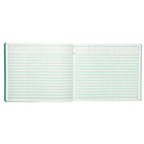 EXACOMPTA Piqûre 27x32cm à tête paresseuse 17 colonnes sur 2 pages 31 lignes 80 pages Couleurs assorties - vue 5