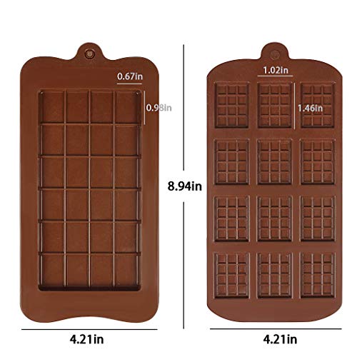 YOYUSH 2 Pcs Chocolate Bar Moulds Silicone Molds Ice Tray Moulds Sweet Moulds Candy Moulds Jelly Moulds Soap Mold Baking Molds