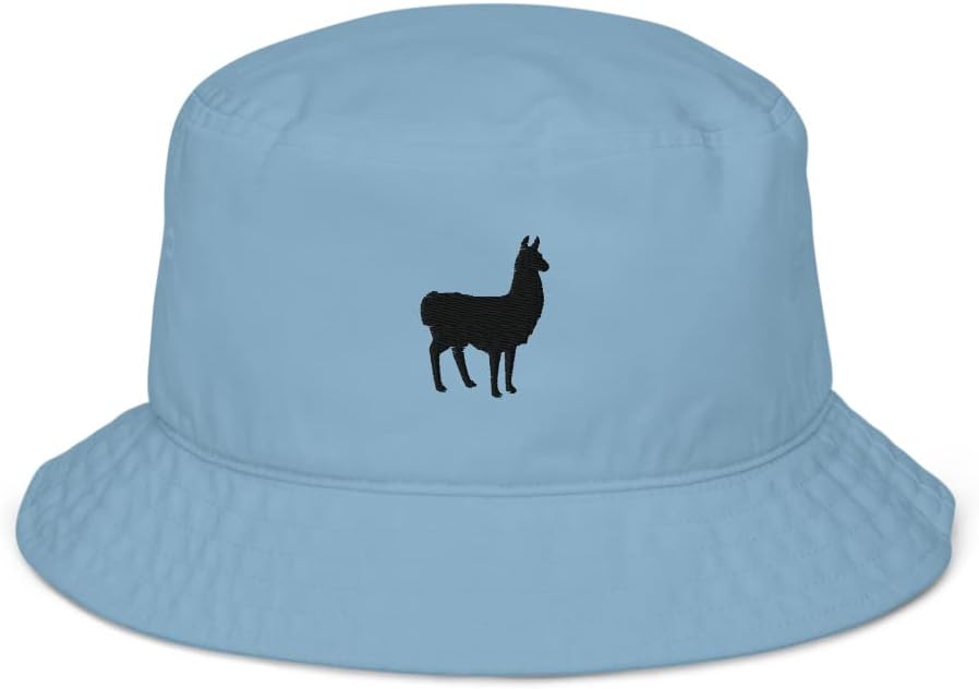 Alpaca hat, Embroidered Organic Bucket hat, Alpaca Gifts, Farm Animals hat, Birthday