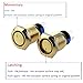 Zoyseay Industrial Metal Momentary switches, SPST Push Button Gold Plated 5A 250V, Waterproof IP67 with Cable Leads for Automotive- 1 Pack (Momentary, Red)