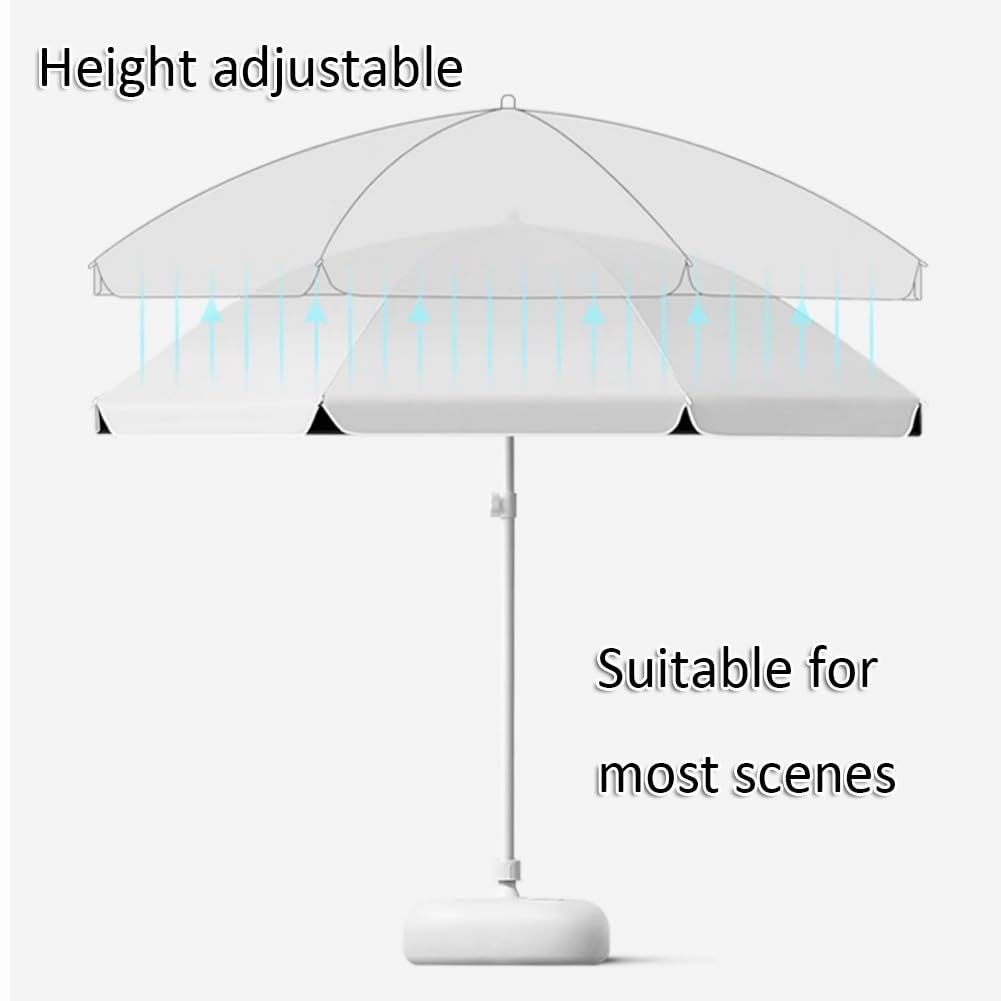 1,6 M Sonnenschirm, UV-Schutz, Durable Terrasse Sonnenschirm, for Garten, Hof, Strand und Pool (Color : White, Size : 1. 6m(5.3ft))