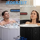Upgrade-Portabel-Badewanne Erwachsene（80x66 CM）-Faltbare Kältebadewanne zur Erholung - Zusammenklappbare Badewanne für Dusche/SPA Outdoor - Eisbad für Sportler (weiß)