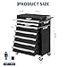 7-Drawer Tool Chest, Rolling Tool Cart with Wheels, Large Capacity Tool Storage Cabinet with Keyed Locking,Drawer Liners&Link Buckle, for Garage, Workshop, Warehouse,24.21