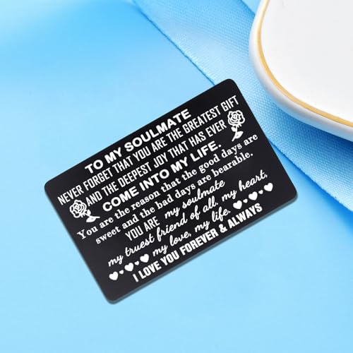 To My Soulmate Gift Couple Wallet Card Gifts Valentine’s Day Gifts I Love You Gifts for Him Her2