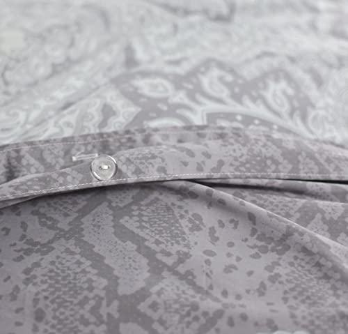 Eikei Lavender Lilac Bohemian Paisley Duvet Quilt Cover Light Blue Purple Boho Chic 100% Cotton Bedding Set Oriental Indian Style Tapestry Print In King Or Full Queen Size (Queen, Dusty Purple) #TOP2