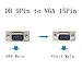 PNGKNYOCN 4.5 Feet DB 9 Pin Male to VGA 15 Pin Male Adapter Cable, RS232 to VGA Conversion Cable， for Computer,Printers, Scanners