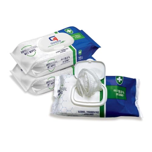 G4GOODS Antibacterial Premium Adult Body Cleansing Wipes (216 Counts - 3 Packs) Large Rinse-Free Bathing Wipes, Cleans, Cares, Protects, Wet Wipes for Seniors, Incontinence, Travel & Bed Bath Care