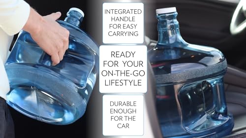 New Wave Enviro Polycarbonate Water Bottle, 3-Gallon, Screw Top Cap with Integrated Handle for Easy Carrying, Built for Durability, Blue
