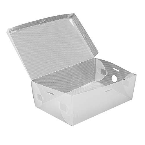 Boîtes à chaussures pliables avec trous d'aération : lot de 20 modules transparents