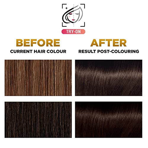 Image of L'Oreal Paris Excellence Hair Color, Shade 4 Dark Brown, (100g+72 ml) with Color Protect Shampoo, 192.5ml Free