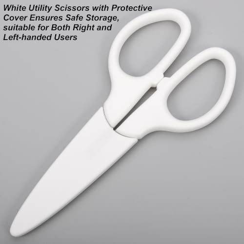 YOUGUOM 6in White Scissors, Multipurpose for Office School Crafts Sewing by YOUGUOM - Used condition - Image 4