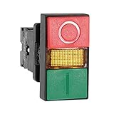 Shopcorp Double Head Push Button with Signal Lamp – On/Off Start/Stop Switch for Home and...
