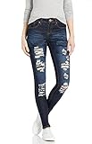 David-k Premium Blue Denim Stretch Jeans Destroy Skinny Ripped Distressed Pants (9)