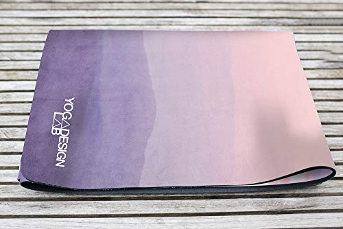 Yoga Design Lab | Travel Yoga Mat | 2-In-1 Mat+Towel | Lightweight, Foldable, Eco Luxury | Ideal For Hot Yoga, Bikram, Pilates, Barre, Sweat | 1.5Mm Thick | Includes Carrying Strap! (Breathe, 1.5Mm) #TOP2