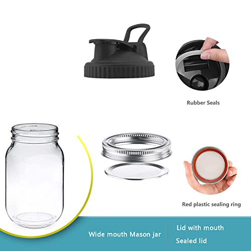 Cold Brew Ice Coffee Makers, Cold Brew Pitcher, Cold Brew Mason Jar With Brewer Filter, Flip Cap Lid, Durable Glass, 32 Oz (1 Quart) #TOP1