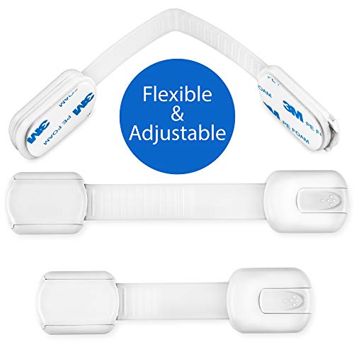 image for Wappa Baby Child Safety Strap Locks (4 Pack) Baby Locks for Cabinets a
