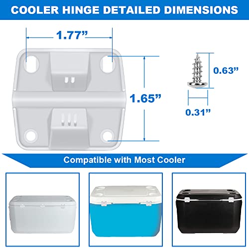 Cooler Replacement Plastic Hinges And Screws Set, Compatible With Coleman Coolers, Set Of 2 #TOP3