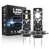 Onraying H7 LED, 50000LM 6500K Blanc Froid, 12V Ampoule H7 LED de Phares Voiture Automobile Avec Ventilateur, 900% Luminosité, 1:1 Mini Taille, Remplacemenes HalogèNes