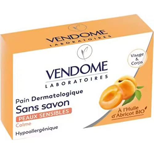 VENDOME Pain dermatologique, huile d'abricot bio - Le savon de 100g