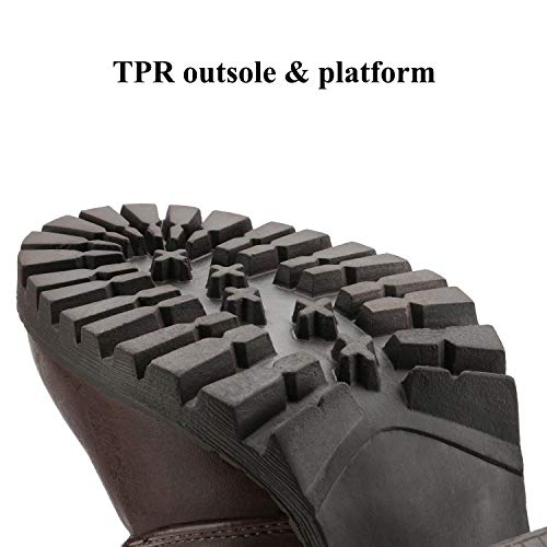 Dream Pairs Women?S Brown Chunky Heel Ankle Booties Size 7.5 B(M) Us Sliverado #TOP3