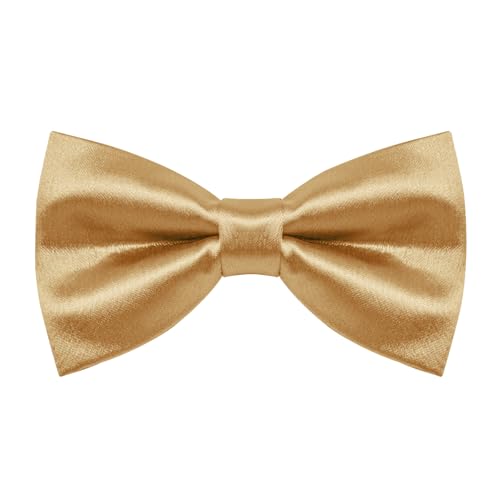 Image of YourTies Bow Ties for Men Pretied Bowties Solid Color Satin Bow Tie Formal Business Tuxedo Wedding Party Prom