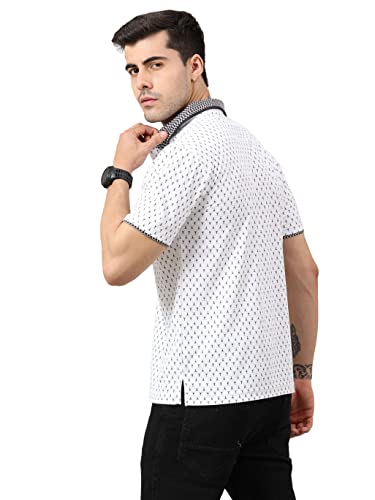 Image of STELLERS Men's Premium Printed Polo T-Shirt | Wrinkle Free | Quick Dry | Breathable | Stretchable | Regular Fit