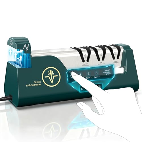 Professional Electric Knife Sharpener with 100% Diamond Abrasives & Precision