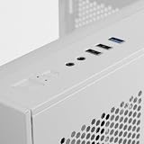 Mars Gaming MC-3C, ATX Gaming Case, 3D Panoramic View with Triple Tempered Glass, Dual Chamber Side Design, Full Liquid Cooling Support, Mid-Tower PC with Cable Management, White