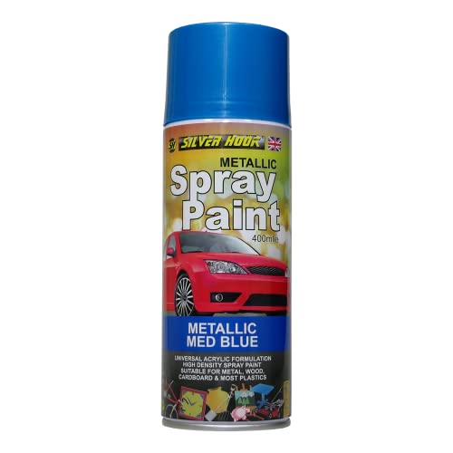 Silverhook Metallic Medium Blue Spray Paint 400 millilitre SPM04