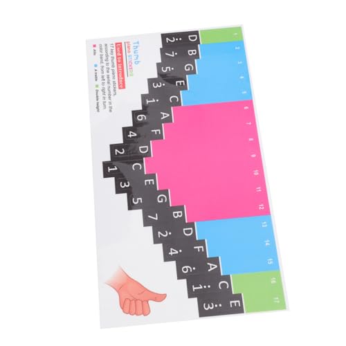 1pc Tone Kalimba Note Sticker Decal for Beginners Self Adhesive Scale Sticker for Kalimba Thumb Piano Durable Musical Instrument Accessory