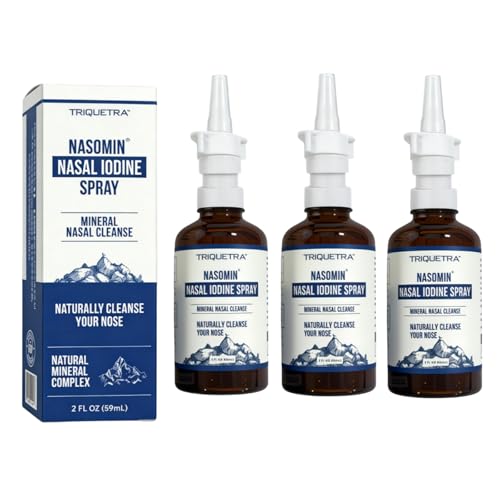 Virexa Nasomin Limpieza Nnasal Con Yodo,Herbia Nasal Iodine Spray,150+ Doses,Natural Mineral Formula,Daily Nasal Cleansing,Suitable for Dry Air & Travel