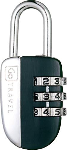 Go Travel 3 Dial Secure Combination Luggage, Suitcase Padlock (Black) (Ref 331)