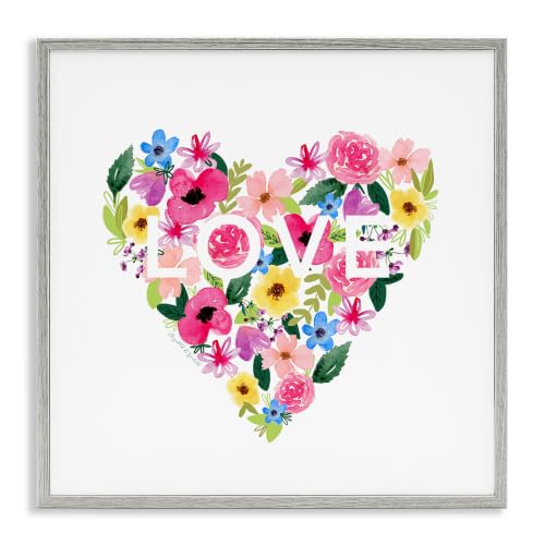 'Vivid Heart Blossom Love Inspirational'| Framed Giclee Art