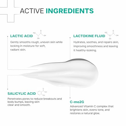 Image of DERMATOUCH AHA 10% BHA 1% Body Lotion For Men and Women | Body lotion For Dry Skin - De-tan, Moisturizing & Bumpy Skin | Suitable For All Skin Types | 100ml (Pack of 2)