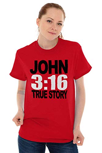 John 3:16 True Story Bible Verse Graphic T Shirt Men Or Women Red #TOP2
