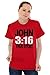 John 3:16 True Story Bible Verse Graphic T Shirt Men or Women Red