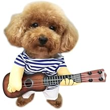 NACOCO Pet Guitar Costume Dog Costumes Cat Halloween Christmas Cosplay Party Funny Outfit Clothes M