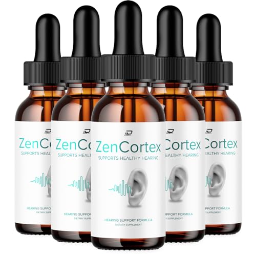 Indelo ZenCortex Tinnitus Ear Drops - ZenCortex 24 Zen Cortex Liquid Drops ZenCortex Reviews ZenCortex Drops for Ear Relief (5 Pack - 5 Month Supply)