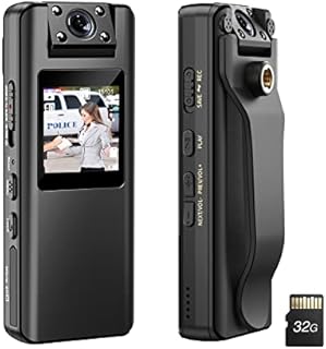 BOBLOV A22 32GB Body Camera, 1080P HD BodyCam with OLED Screen to Playback, 180° Rotatable Lens, Portable Body Camera with Audio, Support 4 Hours Recording for Office Meeting/Travel/Walking Pets