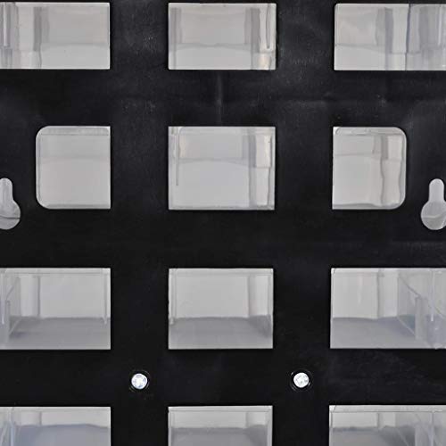 Festnight 2er Set Kunststoff Sortimentsschrank Sortimentskasten mit 41-FaeCher Kunststoffrahmen 31 x 13,8 x 49cm â Bild 3