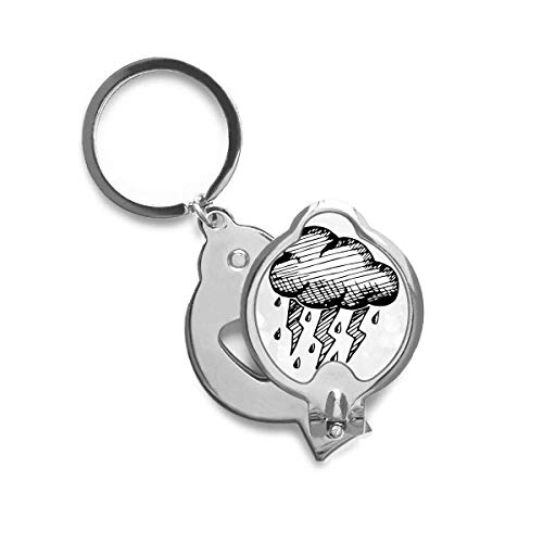 Coupe-ongles foudre nuageux avec motif peint à la main artistique DIYthinker