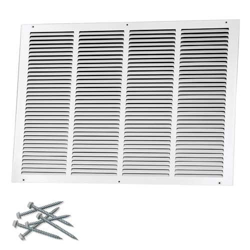 Howeall 24"W x 18"H [Duct Opening Size] Steel Return Air Grille, Air Return Vent Cover for Ceiling and Sidewall - HVAC Air Vent Covers - [Outer Dimensions: 25.75"W x 19.75"H]
