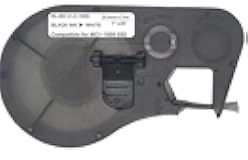 Generic Innovations Compatible Label Tape MC-1000-595-WT-BK Black Letters and White Background for Label Tape - BMP41 - BMP51 - BMP53 (1000)