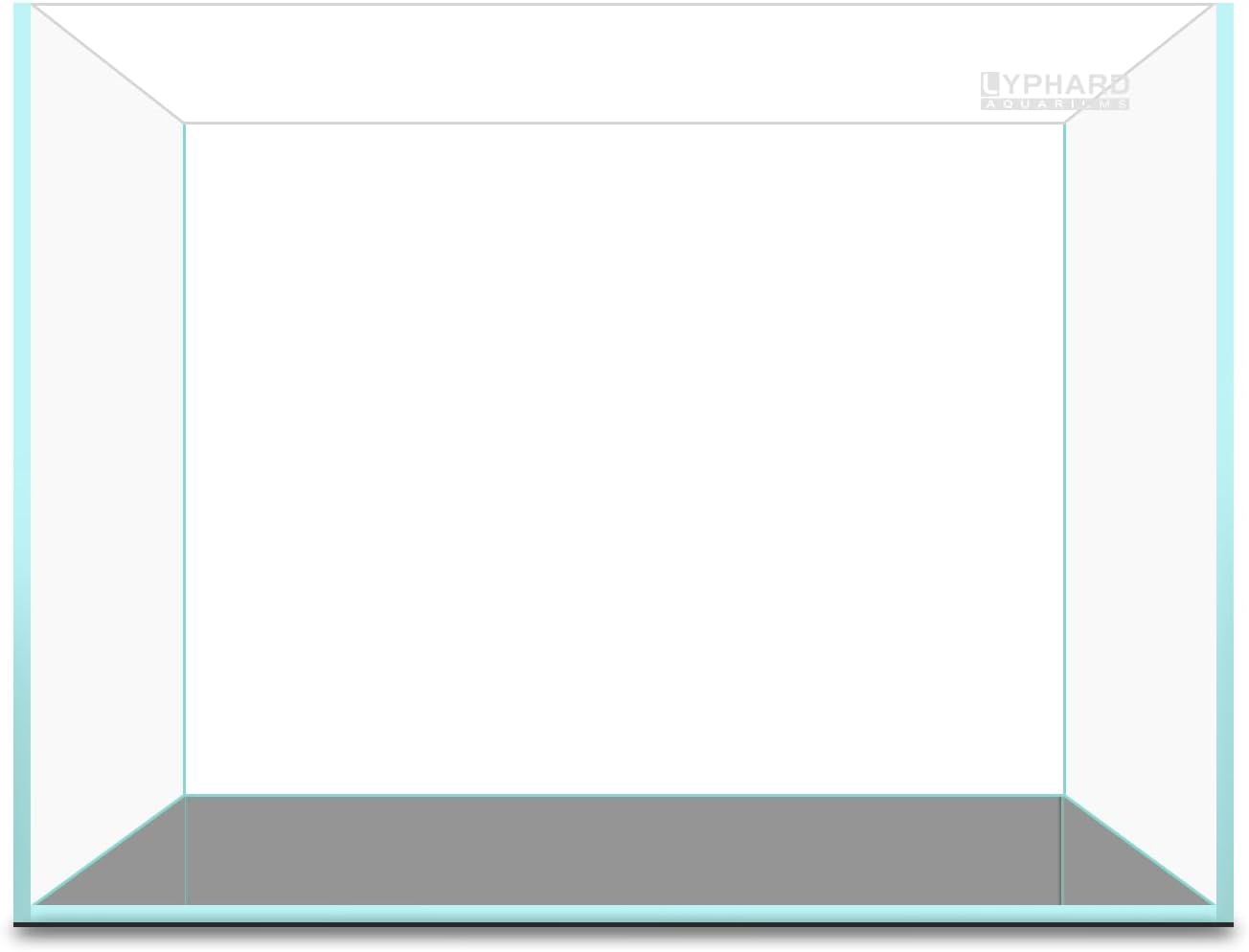 LYPHARD AQUARIUMS 15 Gallon Rimless Aquarium, Ultra Clear Glass Low Iron Rectangular Fish Tank L19.6×W13×H13.8 Inches Thickness 6mm with EVA Foam Mat Included