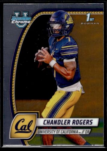 2024 Bowman University Chrome #41 Chandler Rogers California Golden Bears RC Rookie NCAA Football Trading Card